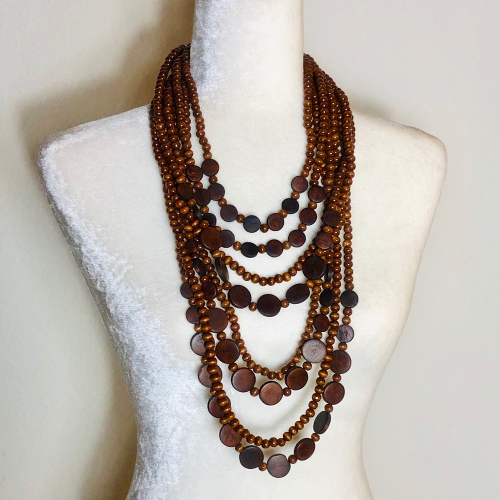 Brown Statement necklace.
